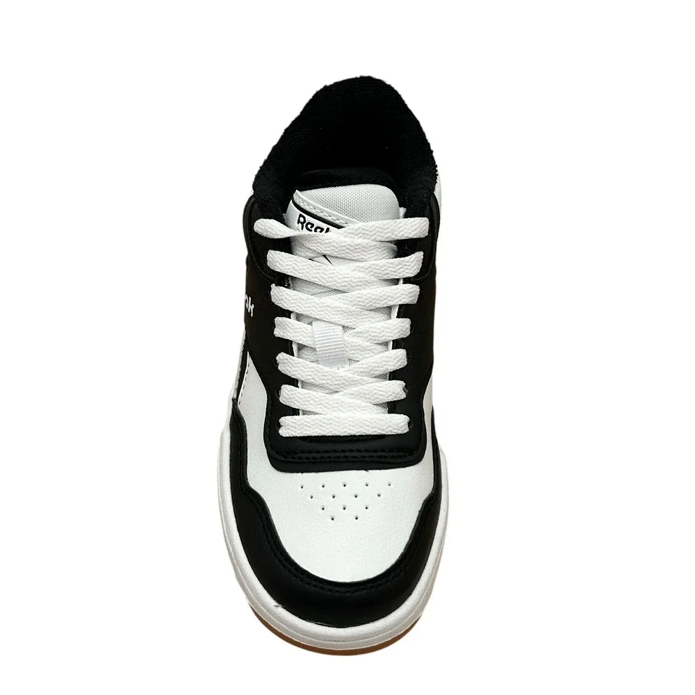 Reebok Court Drift Youth Boys Casual Sneakers Size 1Y Black/White Lace up Shoes‎